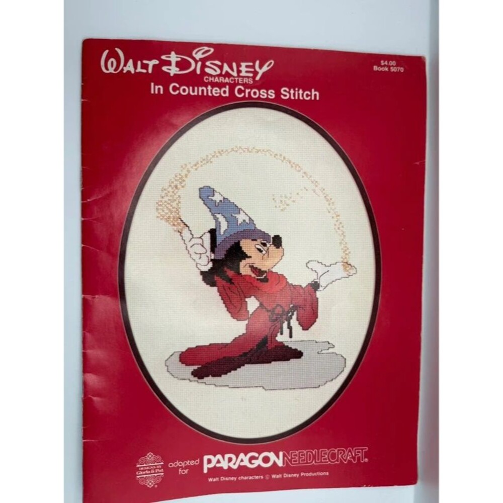 Vintage 1980 Disney Cross Stitch Pattern Book Paragon 5070 Cross Stitch Booklet